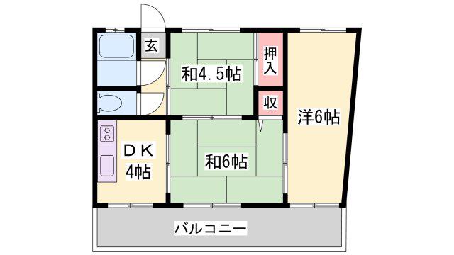 栄マンション(3DK/3階)の間取り写真