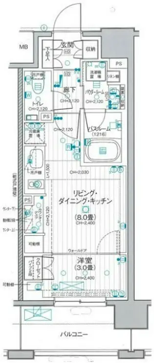 デュオステージ横濱桜木町 9階階 間取り