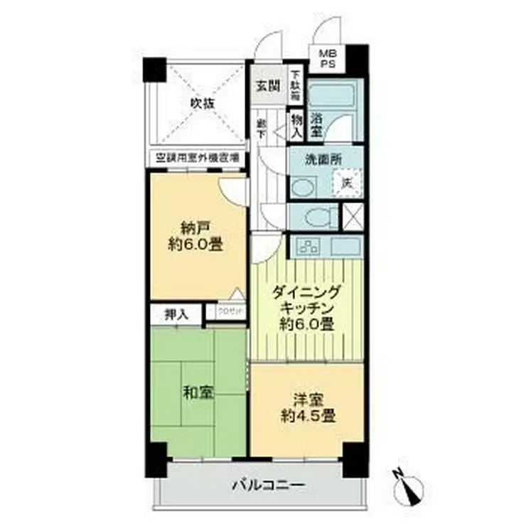ライオンズヒルズ松戸 3階階 間取り
