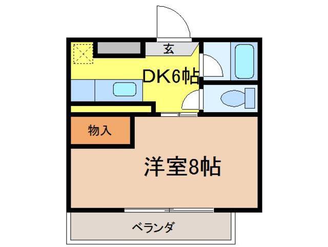 エルグランドK(1DK/3階)の間取り写真