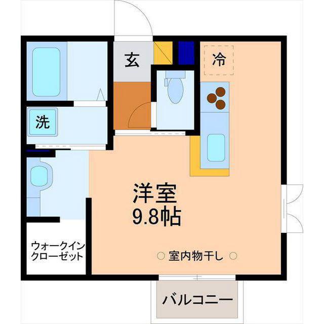 SHININGシャイニングワン(ワンルーム/1階)の間取り写真