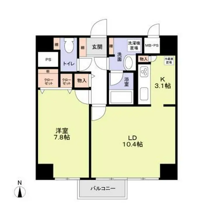 日神パレステージ西麻布 4階階 間取り