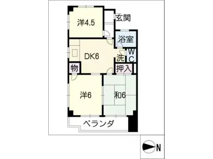 コーポイトー(3DK/2階)の間取り写真
