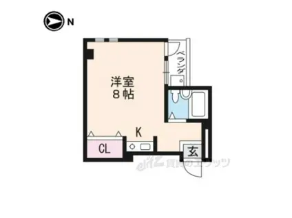 ビュウ御薗(ワンルーム/1階)の間取り写真