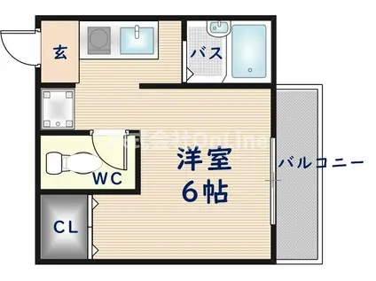 ルミエール14(ワンルーム/2階)の間取り写真