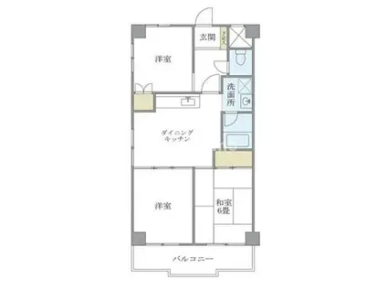 ビューハイツ・プリムラ(3DK/3階)の間取り写真