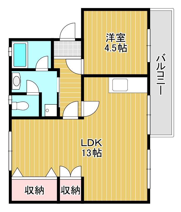 祥和ハイツ(1LDK/2階)の間取り写真