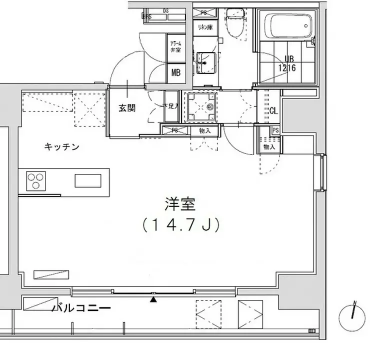 グランディオール広尾テラス 11階階 間取り