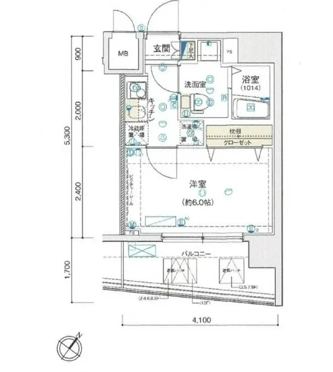 ハーモニーレジデンス東京イーストコア 9階階 間取り