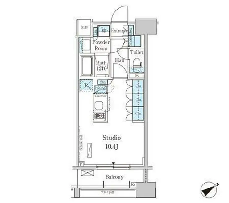 パークアクシス横浜山下町 6階階 間取り