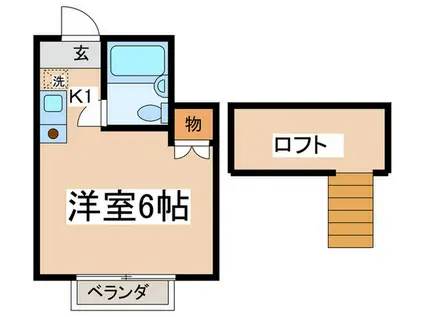 フォーレストI(ワンルーム/1階)の間取り写真