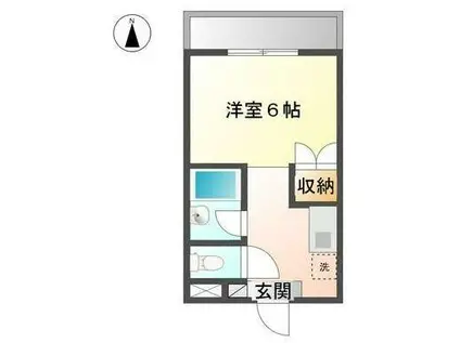 アーベイン三木パートI(1K/2階)の間取り写真