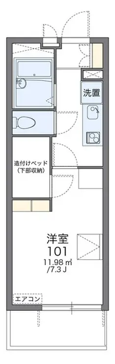 レオパレスコンフォニティ 3階階 間取り