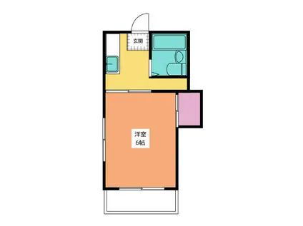 エクセレント内田(1K/1階)の間取り写真