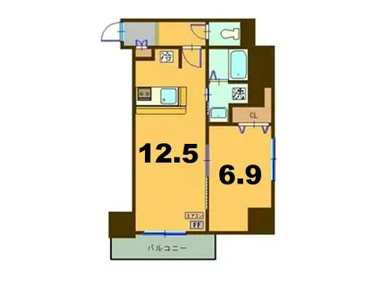 サンコート本郷通ガーデンヒルズ(1LDK/14階)の間取り写真
