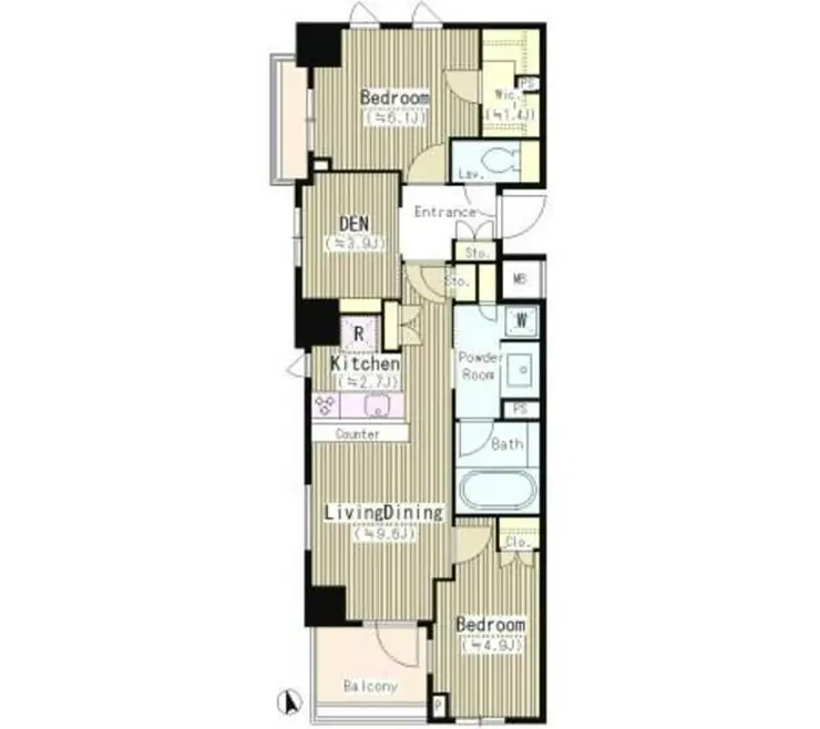 パークリュクス初台 2階階 間取り