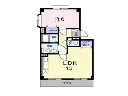 ヴィクトワール壱番館(1LDK/1階)の間取り写真