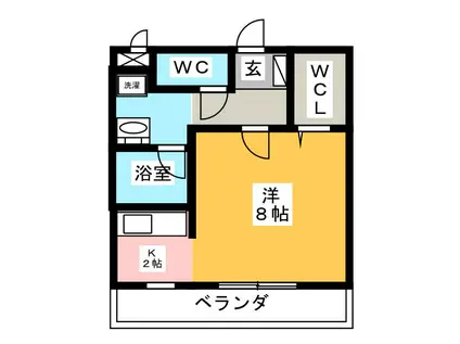グランコート(ワンルーム/3階)の間取り写真