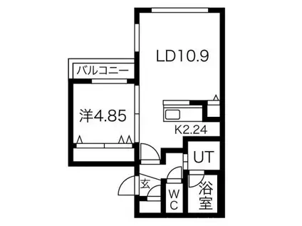 ESTAVIE円山(1LDK/3階)の間取り写真