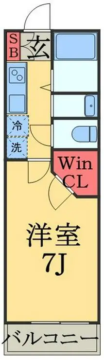 サンコート稲毛海岸 2階階 間取り