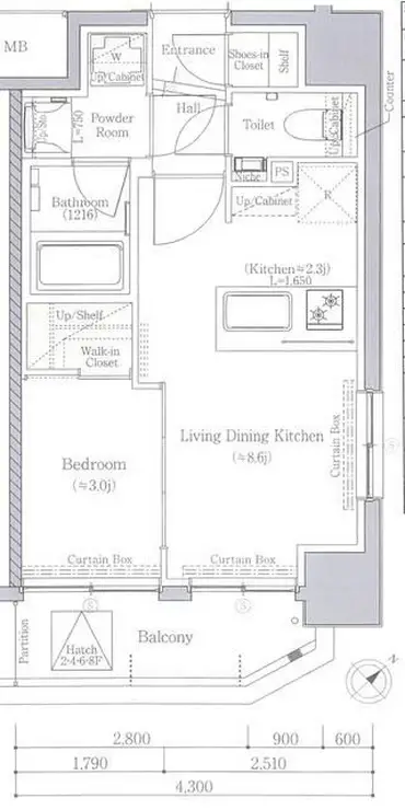 エステムプラザ湘南藤沢 2階階 間取り