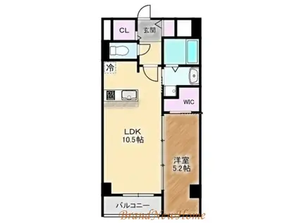 PURE SYMPHONY(1LDK/2階)の間取り写真