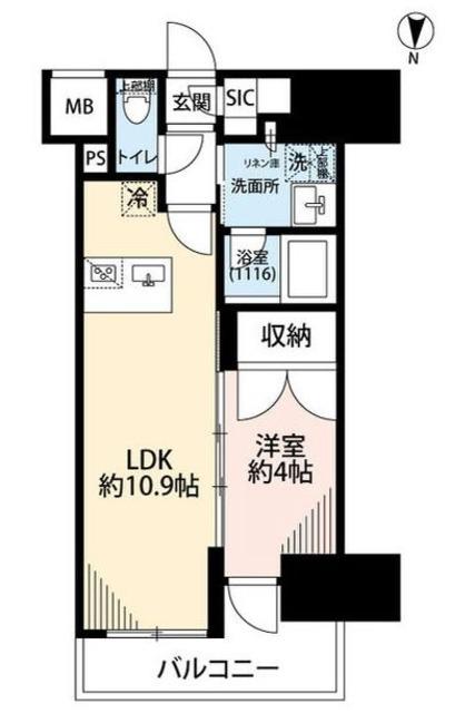 プレール・ドゥーク亀戸VI(1LDK/8階)の間取り写真