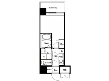 グランパレス南麻布仙台坂(1K/5階)の間取り写真