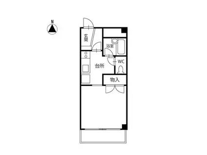 アビタシオン.K(1K/2階)の間取り写真