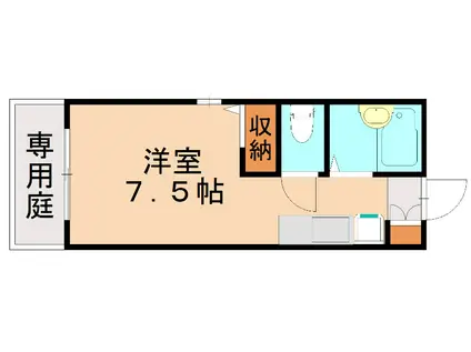 フローレンス中央(1K/1階)の間取り写真