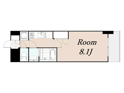 サムティ阿波座BELSIA(1K/6階)の間取り写真