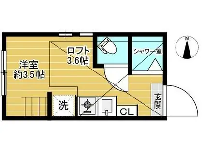 アーバンプレイス落合南長崎駅前(ワンルーム/2階)の間取り写真