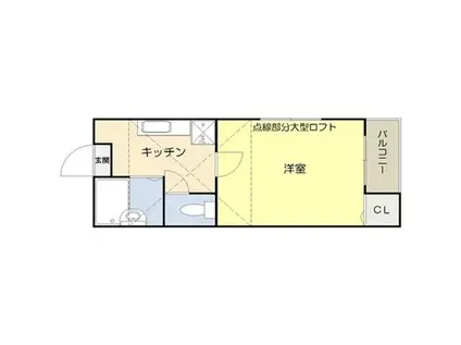 アーバングレイス(1K/2階)の間取り写真