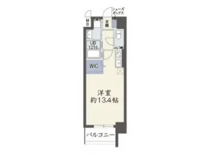 メゾンドボヌール(ワンルーム/5階)の間取り写真