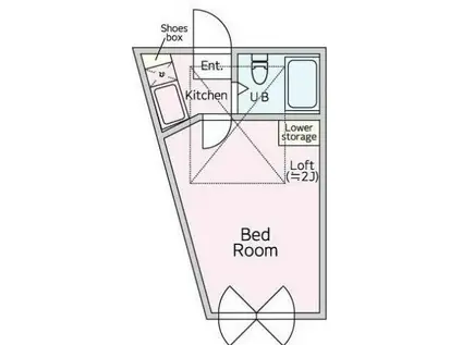 アーク中野3丁目(1K/2階)の間取り写真