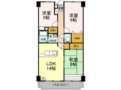 コンフォール瑞江I(3LDK/1階)の間取り写真