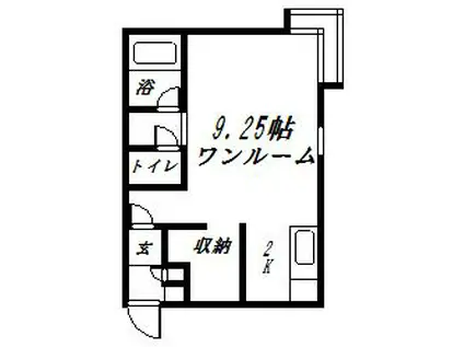 コットンハウス22(ワンルーム/2階)の間取り写真