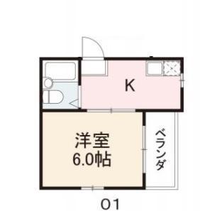YUTA BUILD1(1K/4階)の間取り写真