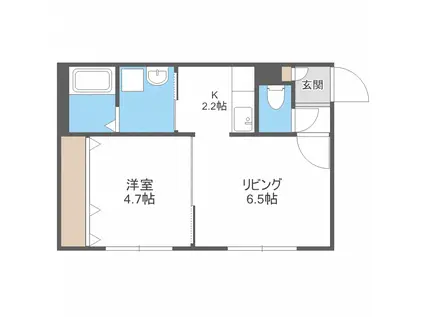 PREMIERE(1LDK/4階)の間取り写真