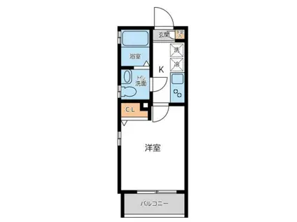 シティスパイア西新宿(1K/B1階)の間取り写真