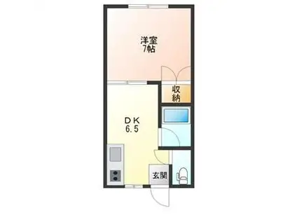 ハイムアルバトロス(1DK/1階)の間取り写真