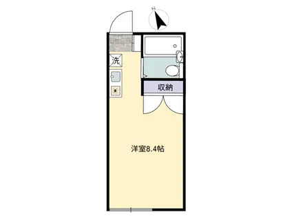 ホープ白鷺(ワンルーム/1階)の間取り写真