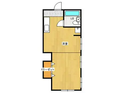 コスモ佐貫(1DK/1階)の間取り写真