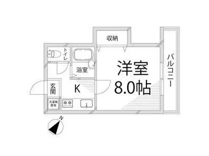 頼安コーポ(1K/2階)の間取り写真