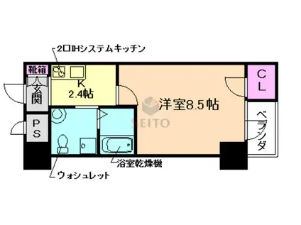 HS梅田イースト(1K/7階)の間取り写真
