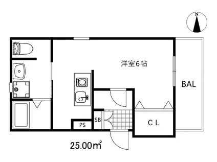 ワコーレ本山(ワンルーム/1階)の間取り写真