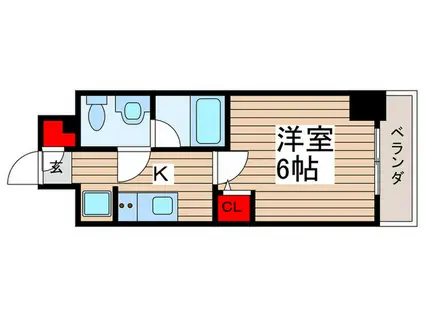 S-RESIDENCE松戸IRISE(1K/14階)の間取り写真