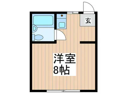 鈴木コーポ(ワンルーム/2階)の間取り写真