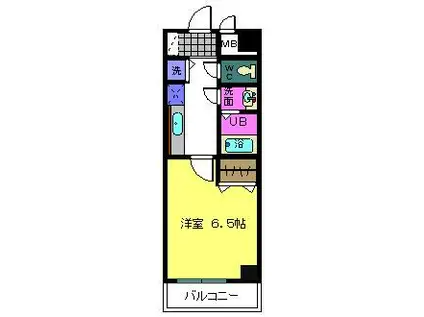 リバーサイド金岡五番館(1K/6階)の間取り写真