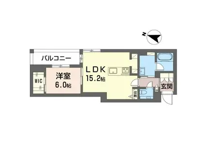 シャーメゾンステージ横濱白楽(1LDK/2階)の間取り写真